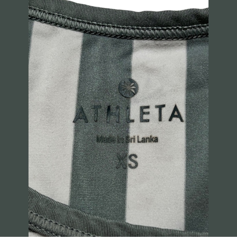 ATHLETA Active Tank in Gray and White Stripes! - Picture 4 of 6